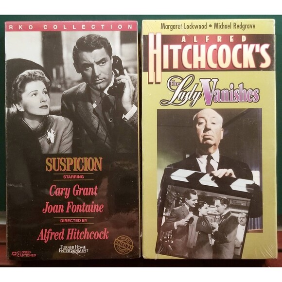 Alfred Hitchcock: Suspicion & The Lady Vanishes 2 Sealed VHS Tapes - Picture 1 of 6
